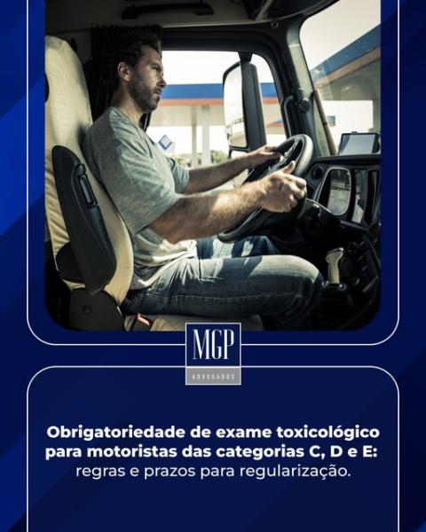 Obrigatoriedade do Exame Toxicológico